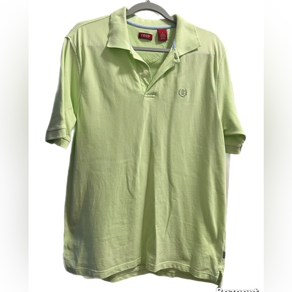Izod Men’s Polo Size Medium Light Green Short Sleeve - Picture 1 of 4